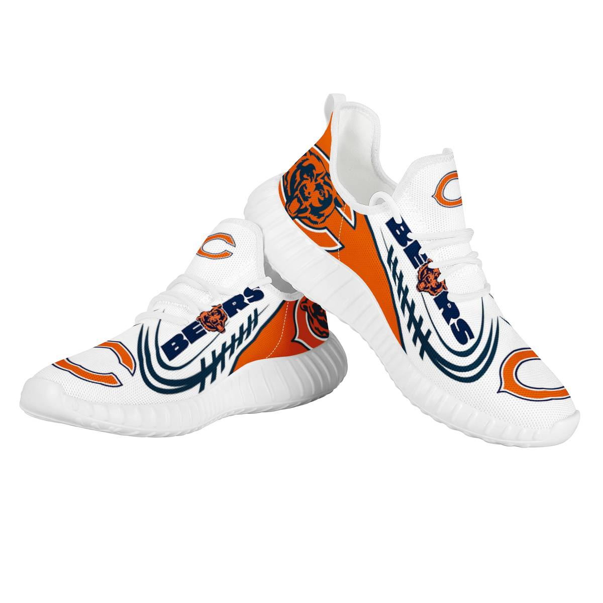 Women's Chicago Bears Mesh Knit Sneakers/Shoes 004